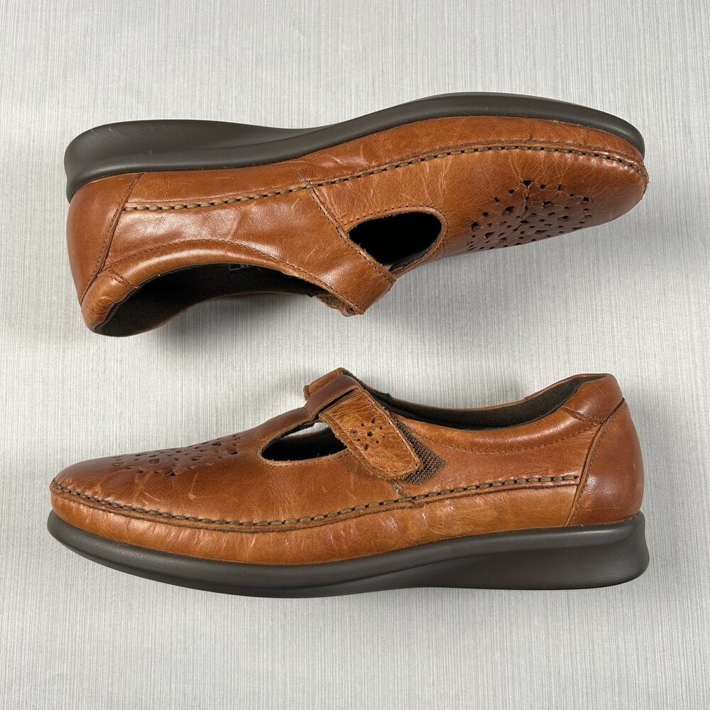 SAS Willow Women’s Size 10 Narrow Chestnut Brown Leather Casual Comfort Shoes